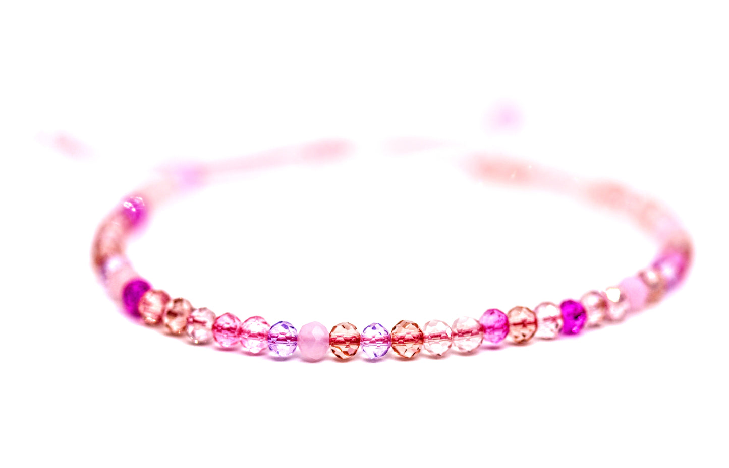 Glass Bead Bracelet Pink