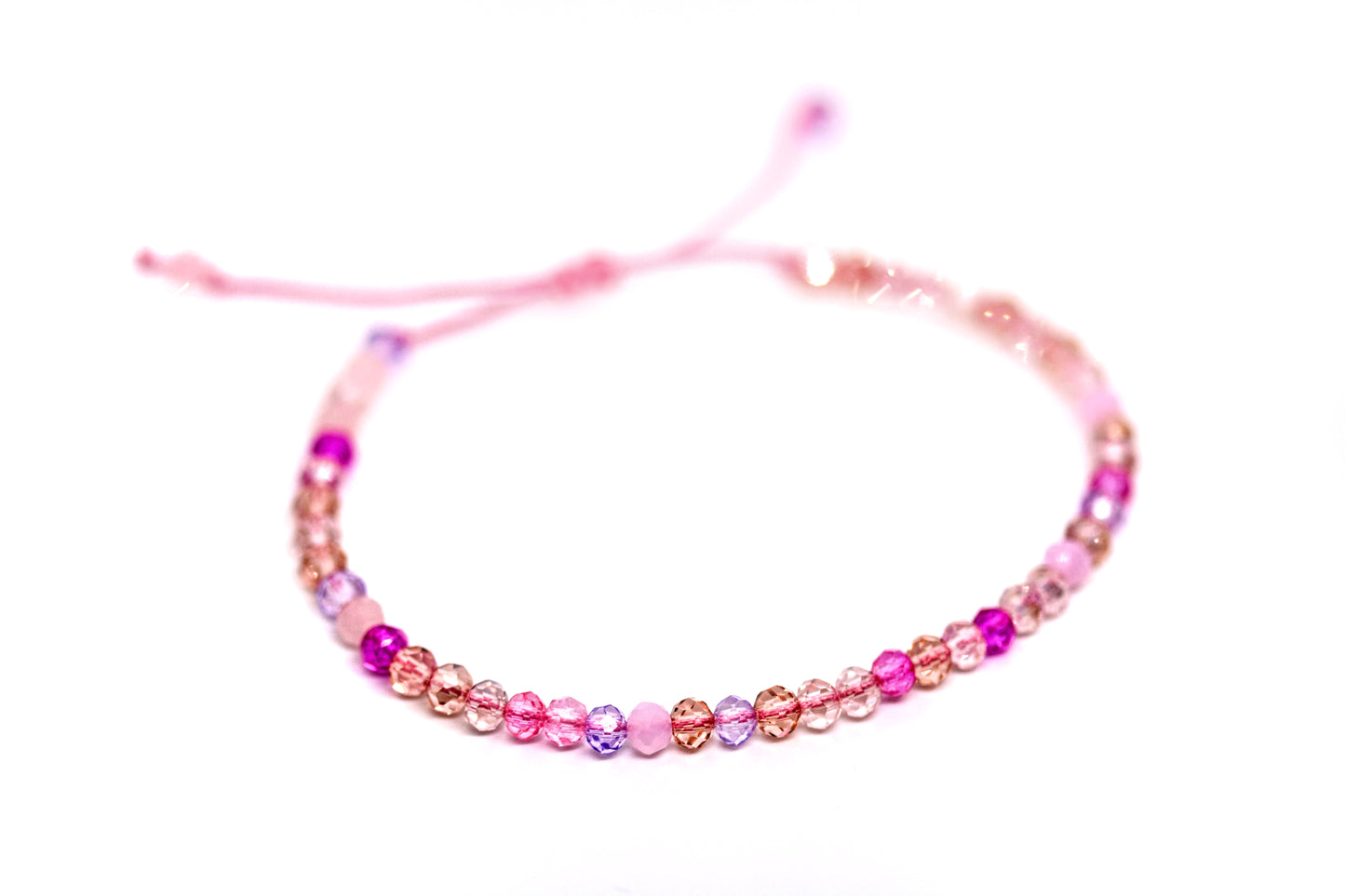 Glass Bead Bracelet Pink