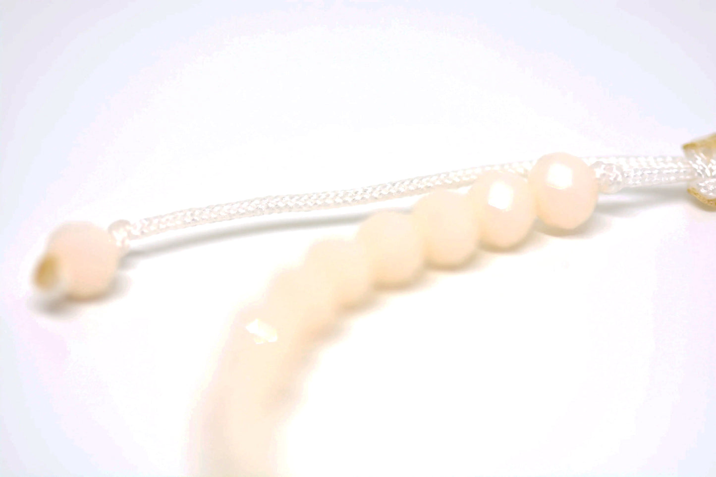 Cream Evil Eye Adjastuble Bracelet