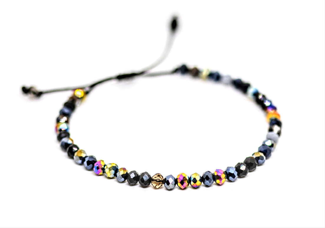 Glass Bead Bracelet Black