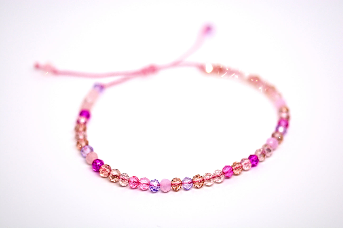 Glass Bead Bracelet Pink