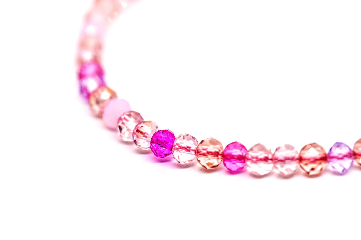 Glass Bead Bracelet Pink