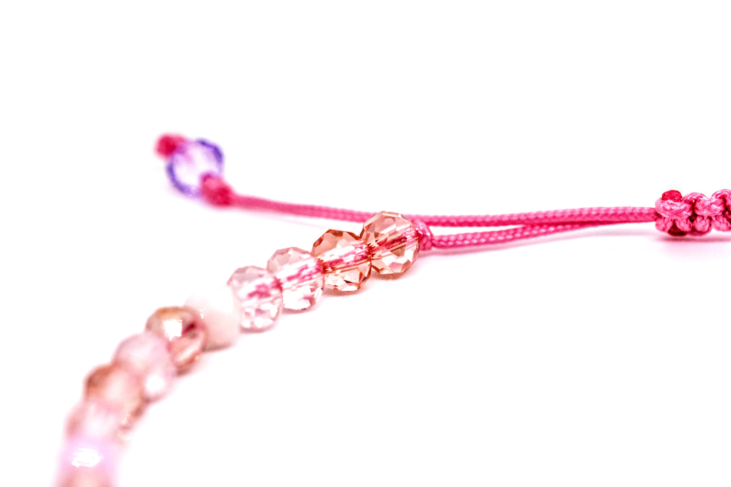 Glass Bead Bracelet Pink