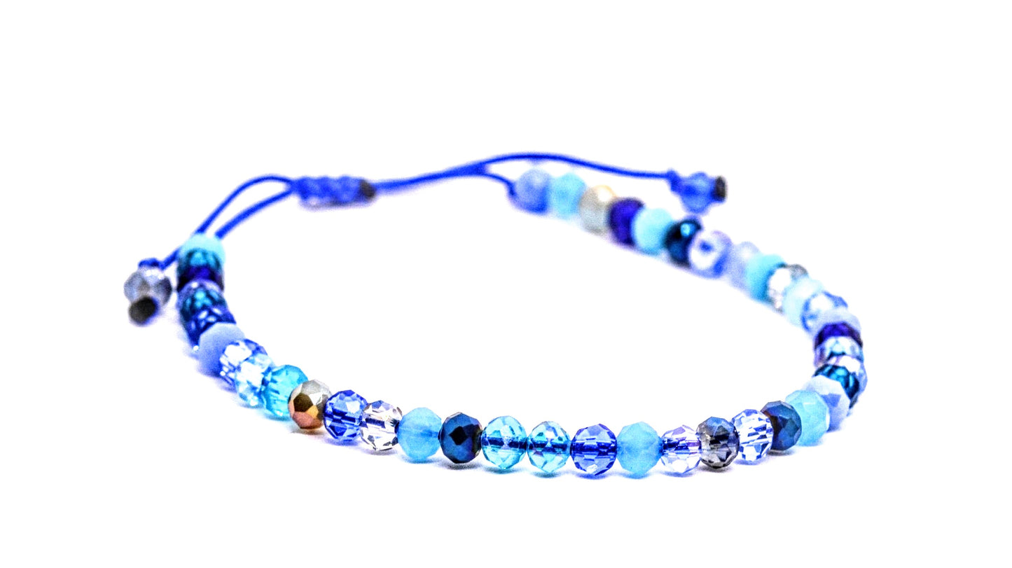 Glass Bead Bracelet Blue