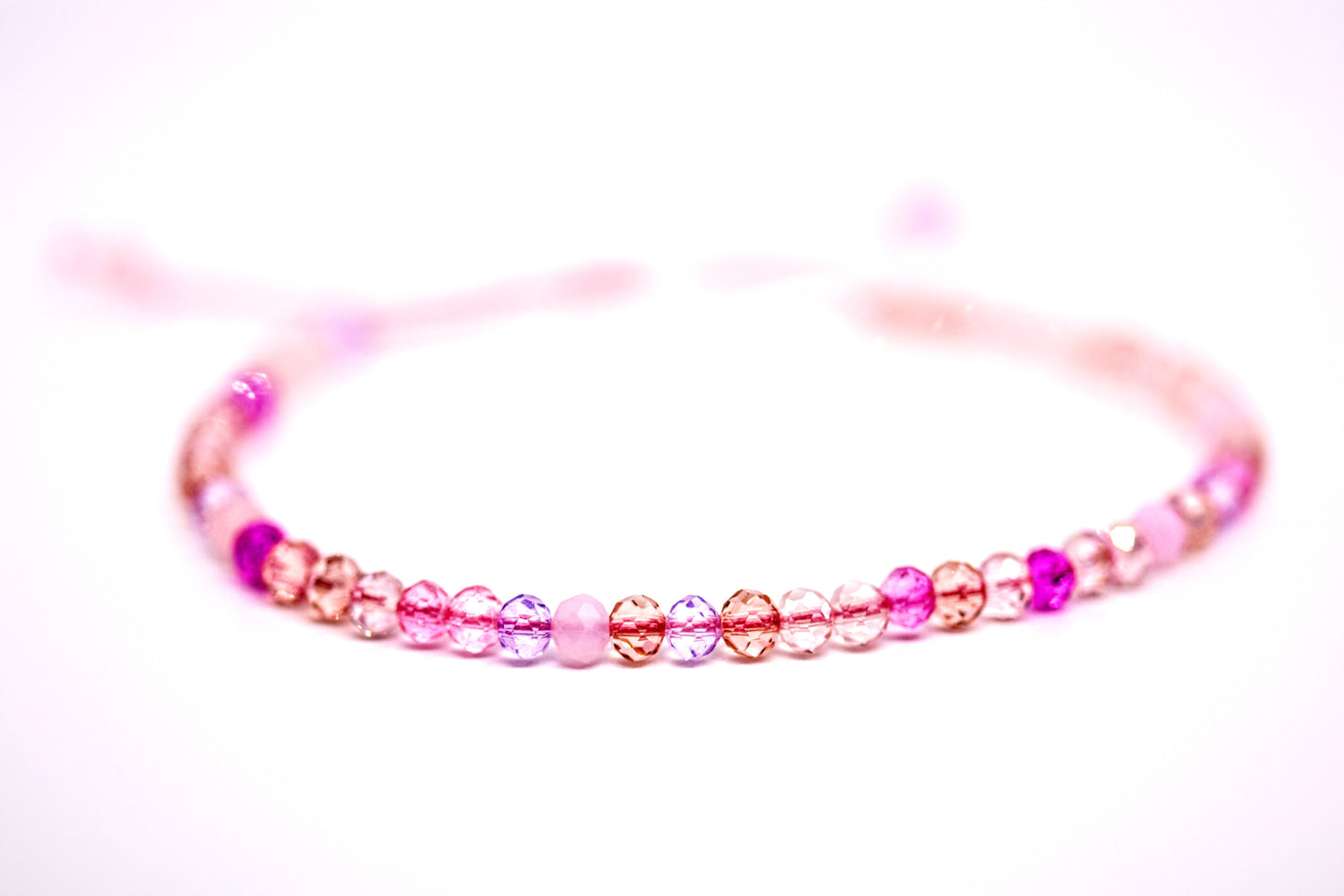 Glass Bead Bracelet Pink