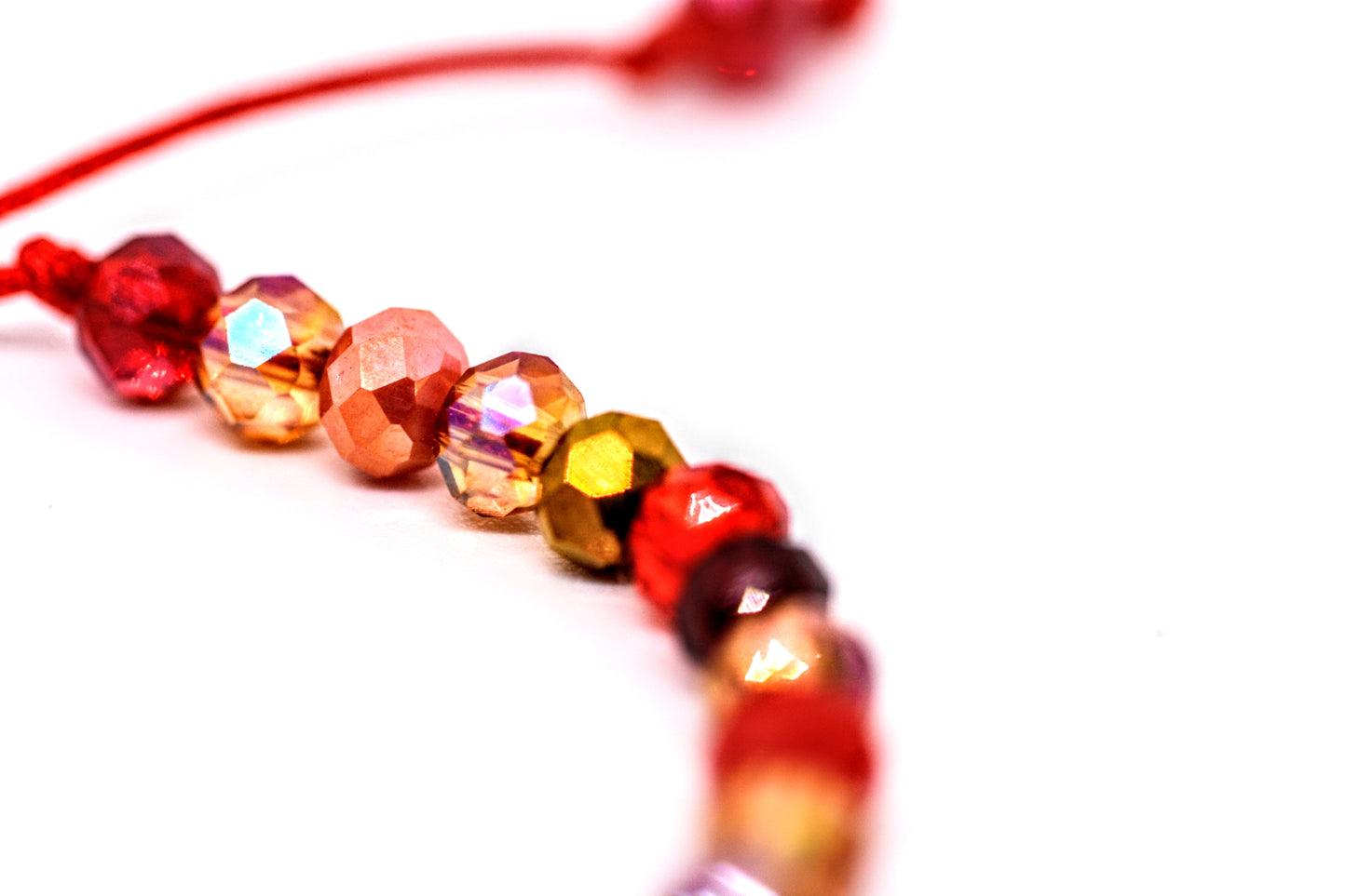 Glass Bead Bracelet Red