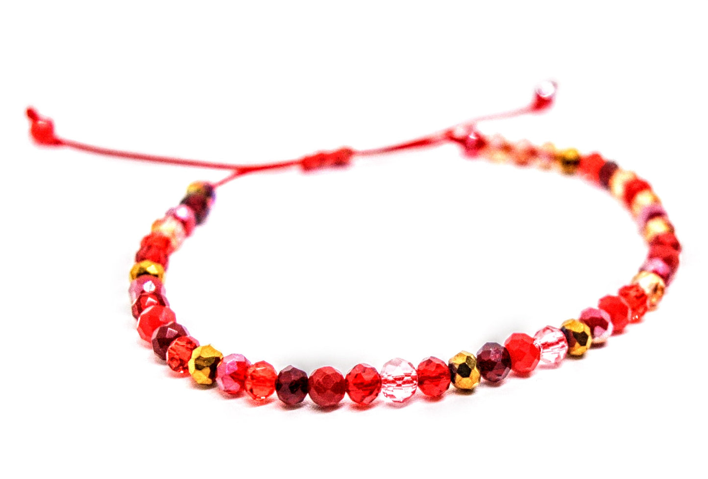 Glass Bead Bracelet Red